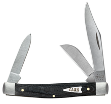 Case XX Smooth Black Micarta Medium Stockman Pocket Knife CA27818