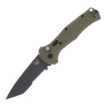 Benchmade Claymore Cobalt Black PS Tanto Green Grivory OTS Automatic Knife
