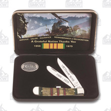 Case Vietnam War Trapper Folding Knife Gift Set