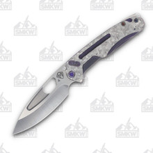 Medford Infraction 3.62in Tumbled Drop Point Blade Hammered Violet