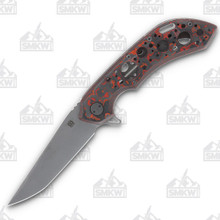 Olamic Wayfarer 247 Folding Knife T-082B Bowie Mars Valley Fat Carbon (Stonewash Acid Rain)