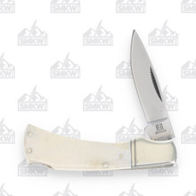Rough Ryder White Smooth Bone Small Lockback Folding Knife RR135