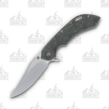 Olamic Wayfarer 247 Folding Knife T-071B Bowie Green Black Matter Fat Carbon (Neontropic)