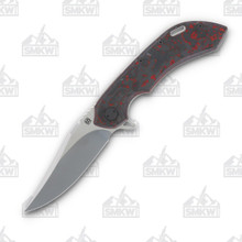 Olamic Wayfarer 247 Folding Knife T-070B Bowie Lava Flow Fat Carbon (Light Blast)