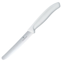 Victorinox Round Tip Steak Knife White 4.5 Inch Serrated Steak Blade V67837