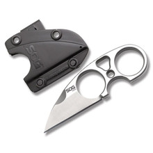 SOG Knives Snarl Fixed Blade Knife 2.3in Plain Satin Sheepsfoot Blade SOGJB01KCP