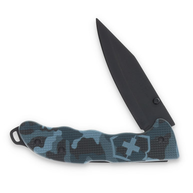 Victorinox Evoke Folding Knife Navy Camo Alox V9425222 - Smoky