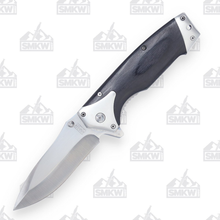 Sharps Cutlery Black Pakkawood Linerlock Folding Knife FRSHP132BLK