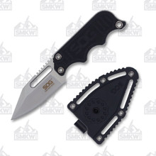 SOG Instinct Mini Fixed Blade Knife 1.9in Satin Clip Point Plain Blade