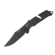 SOG Trident AT Folding Rescue Knife OD Green 3.7in PS Black Clip Point SOG11120341