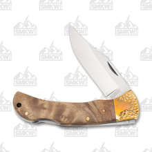 Marbles Burlwood Lockback 3.5in Clip Point Folding Knife