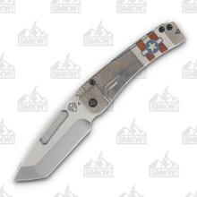 Medford Slim Midi Framelock 3.25in Tumbled S35VN Tanto Stars N Bars