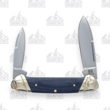 Rough Ryder Denim Micarta T10 Carbon Canoe Folding Knife RR2184