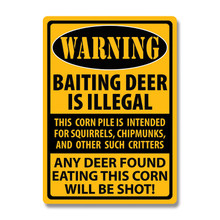Baiting Deer Warning Tin Sign REP1488