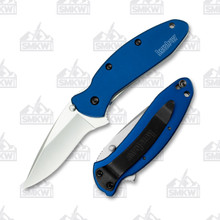 Kershaw Scallion Assisted Folding Knife Navy Blue 2.4In Drop Point Blade KS1620NB