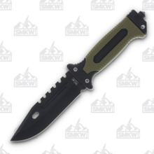 Frost Tac Commander 10.6" Hunting Fixed Blade Knife Green