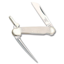 Rough Ryder Marlin Spike Folding Knife White Smooth Bone RR577