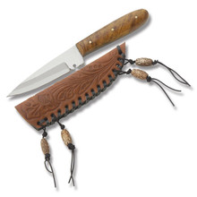 Case Stacked Leather Utility Hunter Fixed Blade Knife - Smoky Mountain Knife  Works