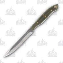 Woody Handmade Knives Epoch Nomad Olive Green 4.5in Chisel Point Fixed Blade