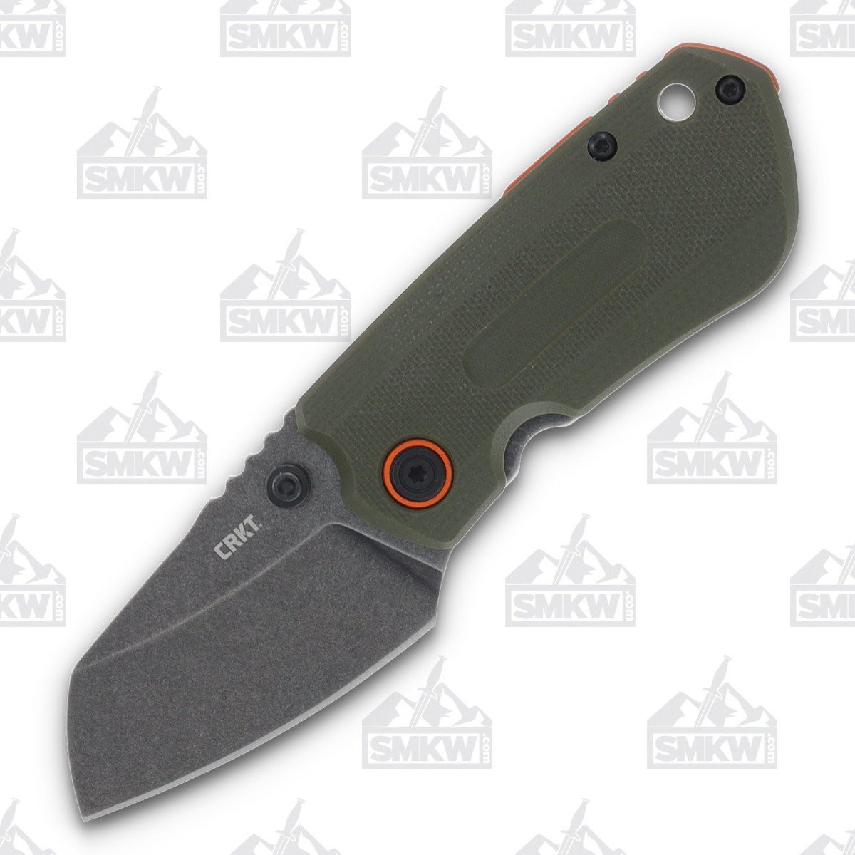 CRKT Overland Compact Folding Knife OD Green 2.24in Plain Black SW Blade
