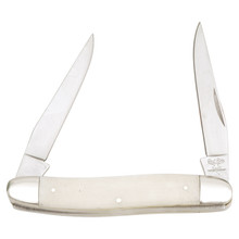 Case XX Smooth Natural Bone Muskrat Folding Knife CA13317 - Smoky