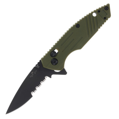Bear OPS Rancor IX Slide Lock Folding Knife (OD Green, Serrated