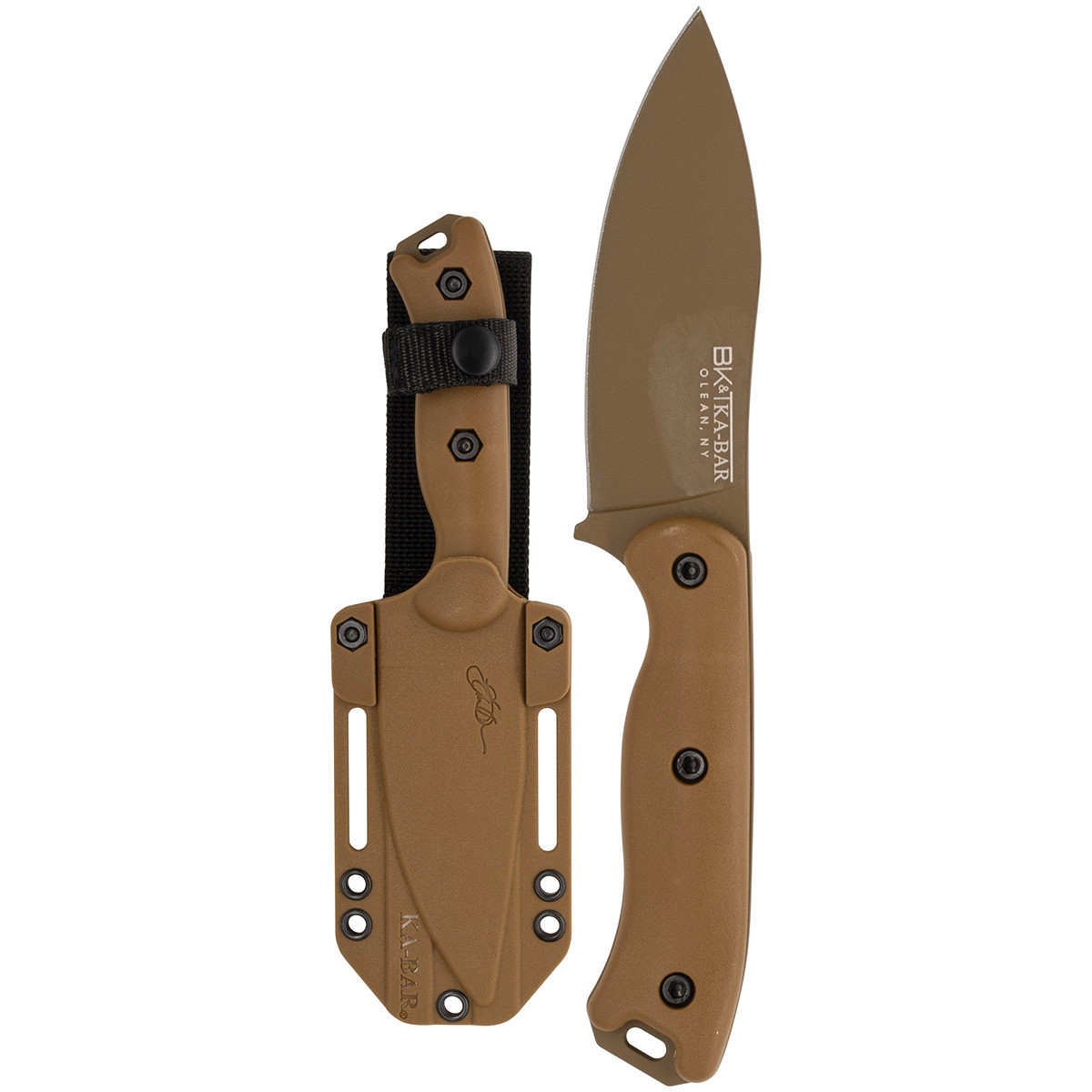 KA-BAR Becker Nessmuk 4.31" Burnt Bronze 1095 Nessmuk