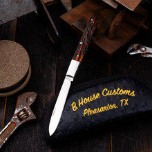 B House Custom Knives Sambar Stag Amber Doctor's Knife (2023 Blade Show Edition)