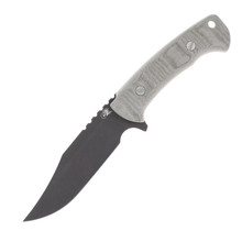 Hinderer The Ranch Bowie Battle Black DLC Olive Drab Green Micarta 5.25In CPM 3V Steel Clip Point KRANBOW3VDBBOD