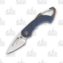 Olamic Appetizer Kiridashi Carabiner Slipjoint Folding Knife A110 (Blue Seabed  Matte Bronze)