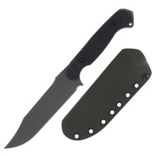 TOOR Valor MK1 Fixed Blade Knife Woodland 5.5in Plain Black Clip Point VALORMK1W