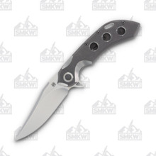 Olamic Wayfarer 247 Folding Knife 105B Bowie (Stonewash Titanium  Satin Wave)