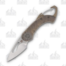 Olamic Appetizer Kiridashi Carabiner Slipjoint Folding Knife A115 (Bronze Seabed)