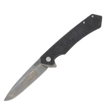 Case Kinzua Framelock Folding Knife (2023 Blade Show Edition, Black Marbled Carbon Fiber) CA64801