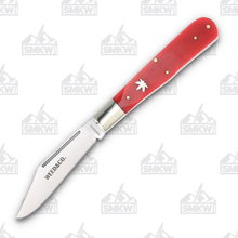 Weed &amp; Co Folding Hunting Knife Red Smooth Bone