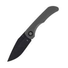 Wehr Knives Wolf-P Black Blade Gray Handle PVD Blackened Titanium Accents WKWGB