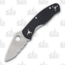 Spyderco Persistence Lightweight 2.75in Partially Serrated Satin Leaf SPC136PSBK