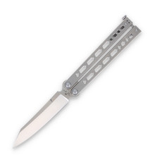 Bear & Son Bear Ops Bear Song VII Balisong Titanium Reverse Tanto SMKW Exclusive BRB830TIS35