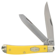 Old Timer Gunstock Trapper Pocket Knife 3in Plain Yellow Delrin SCT94OTY