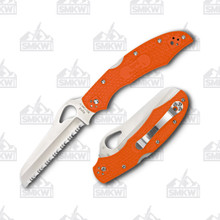 Spyderco Byrd Cara Cara Rescue 2 Folding Knife Orange FRN