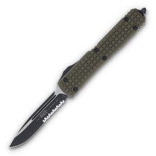 Microtech Ultratech Signature Series Out-The-Front Automatic Knife (S/E Black P/S | OD Green Frag)