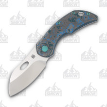 Olamic Busker Largo Folding Knife 008-L Arctic Storm FatCarbon/Jeweled Titanium BCF008L