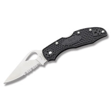 Spyderco Meadowlark 2 2.97 Inch Partially Serrated Satin Clip Point SPBY04PSBK