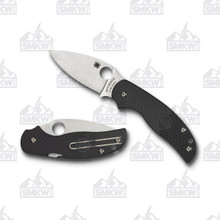 Spyderco Sage 5 Lightweight Folding Knife Black 3in Satin Plain Blade SPC123PBK
