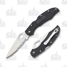 Spyderco Cara Cara 2 3.77 Inch Partially Serrated Satin Clip Point SPBY03PSBK