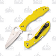Spyderco Salt 2 Yellow FRN Folding Knife 3in Plain Satin Blade SPC88PYL2