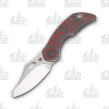 Olamic Busker Semper Framelock Folding Knife 019-S (Satin Magnacut  Lava Flow FatCarbon/Wash Rocks)