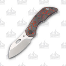 Olamic Busker Largo Framelock Folding Knife 009-L (Satin Magnacut  Mars Valley FatCarbon/Dark Blast)