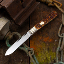 Hamada Custom Handmade English Jack Bone Folding Knife