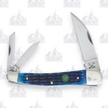 Hen &amp; Rooster Whittler Folding Knife Cobalt Jigged Bone